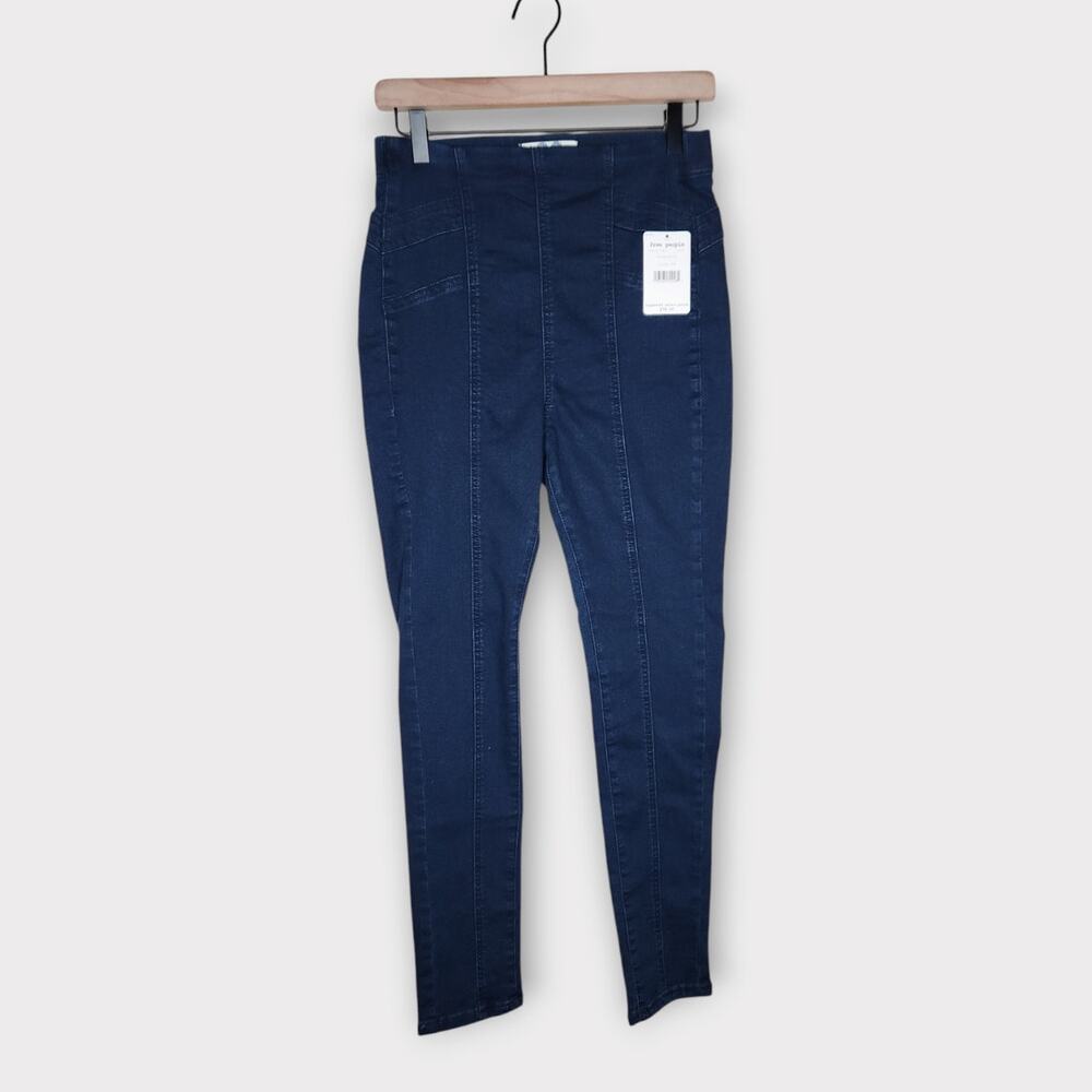 NEW Free People Feel Alright Skinny Jeans Blue High Rise Womens 29 - Picture 2 of 7